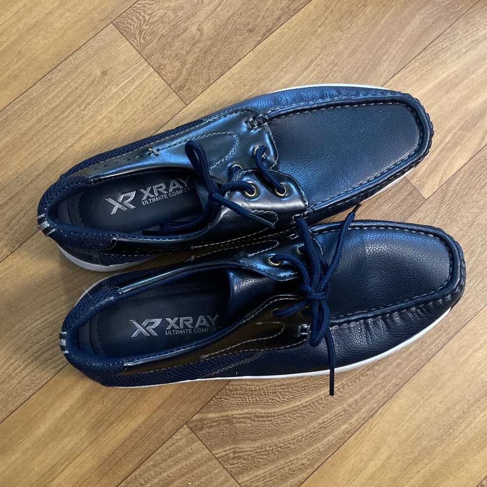 XR Xray Mens Navy Blue Casual Loafers Size 9 XRW2398 Excellent Condition